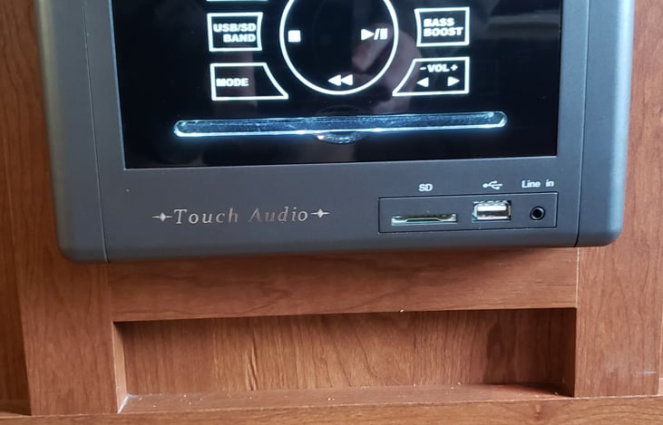 Audio/video control center.