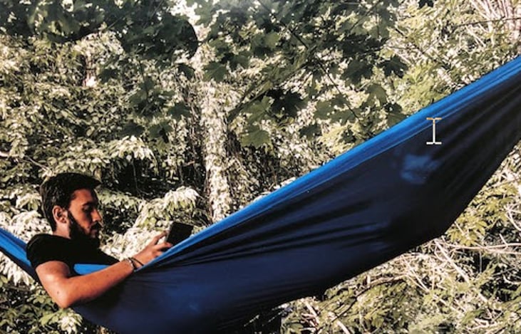 Set up the hammock also aboard the RV for your relaxing pleasure.