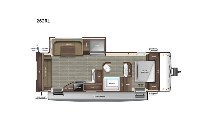 Representative floor plan provided by a trusted RVshare partner.