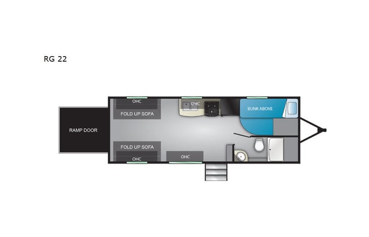 Representative floor plan provided by a trusted RVshare partner.