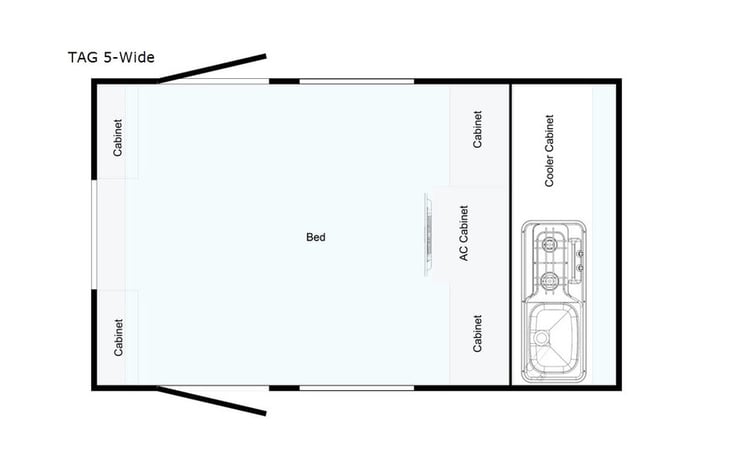 Representative floor plan provided by a trusted RVshare partner.