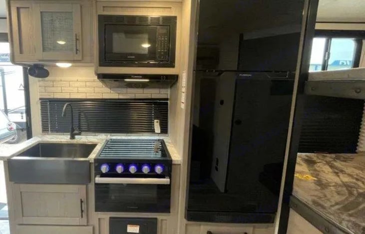 Full view of kitchen