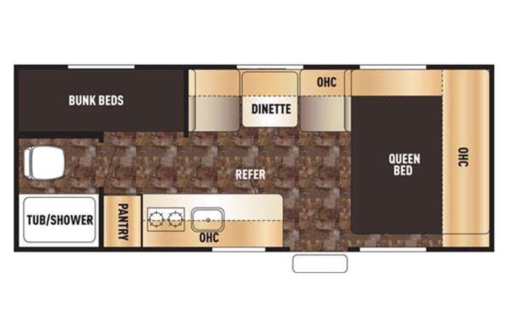 Representative floor plan provided by a trusted RVshare partner.