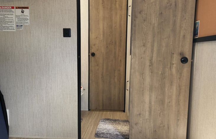 This is from the back room looking into the bathroom