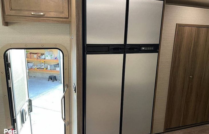 Spacious double fridge and freezers