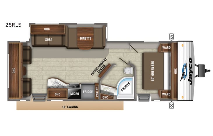 Representative floor plan provided by a trusted RVshare partner.
