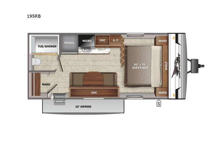 Representative floor plan provided by a trusted RVshare partner.