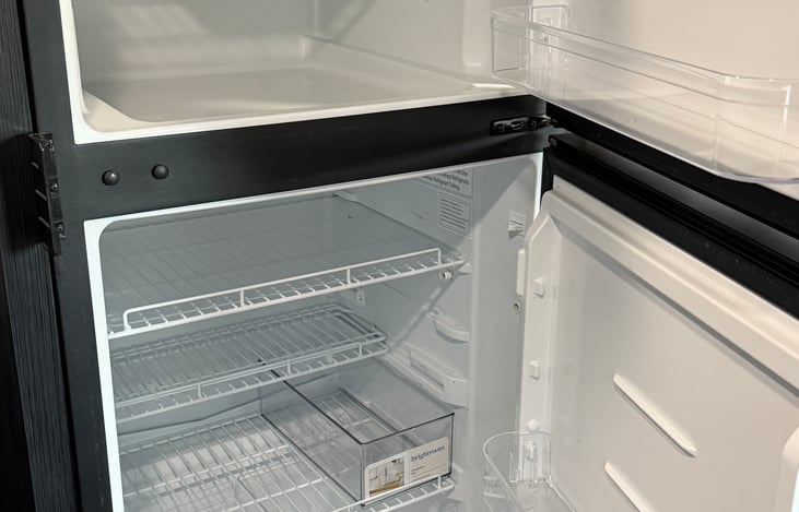 The fridge is so big, we've never actually filled it.