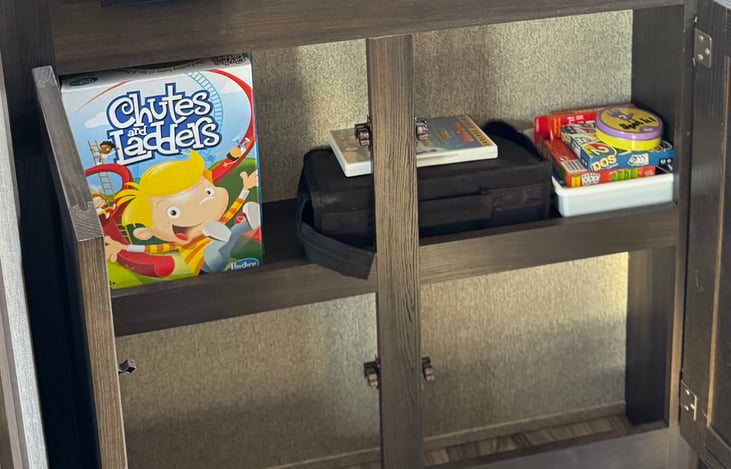 Family board and card games as well as movies.