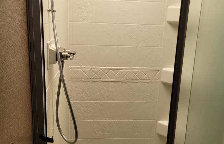 Rear bathroom shower