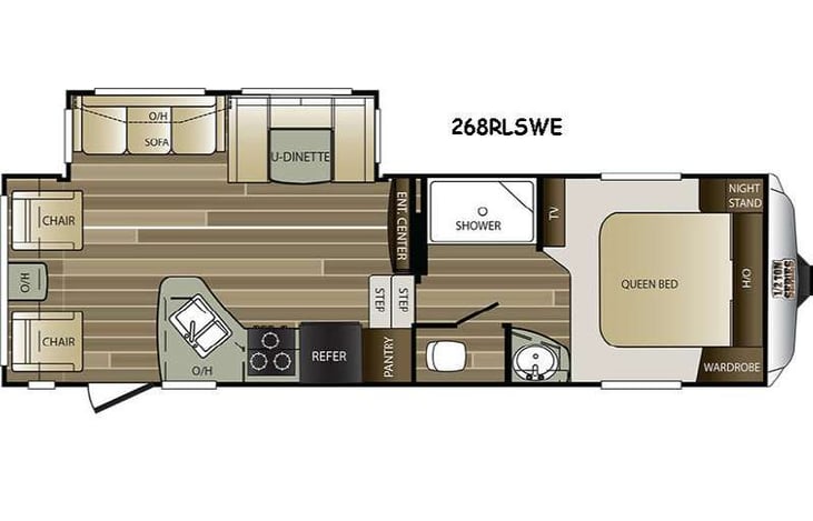 Representative floor plan provided by a trusted RVshare partner.