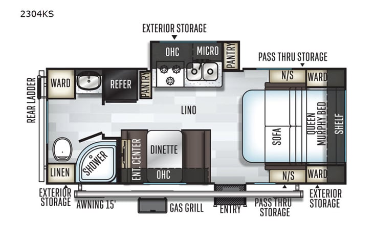Representative floor plan provided by a trusted RVshare partner.
