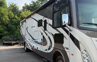 The 2 bathroom RV. No more waiting in line.
