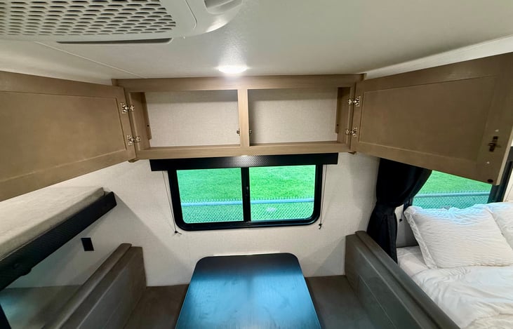 Storage above dinette