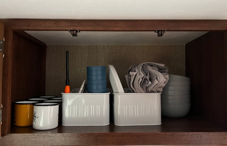 Camping Mugs, Cups, plates, kitchen towels