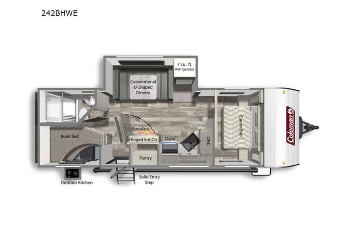 Representative floor plan provided by a trusted RVshare partner.