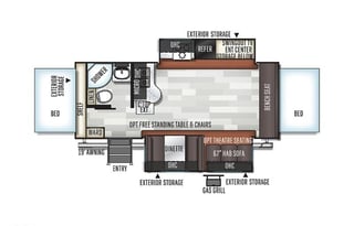 Beautiful Forest River 23FL, Sleeps 8, Open Layout