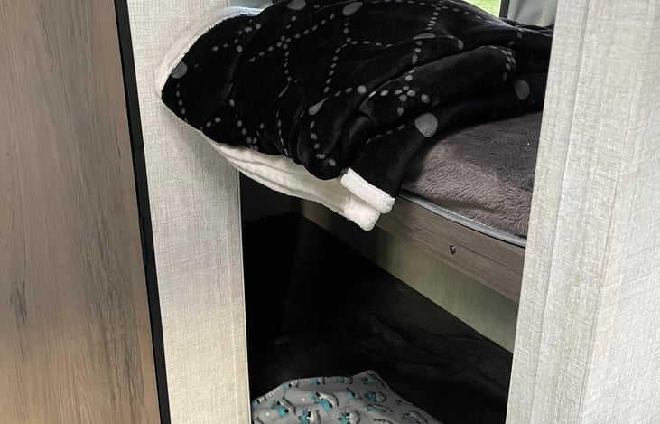 Blanket provided for your use on every bed.