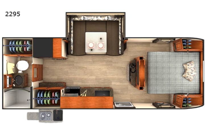 Representative floor plan provided by a trusted RVshare partner.