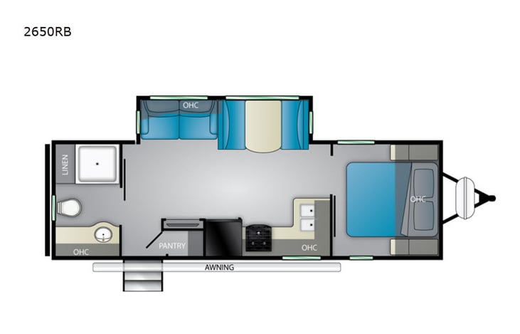 Representative floor plan provided by a trusted RVshare partner.