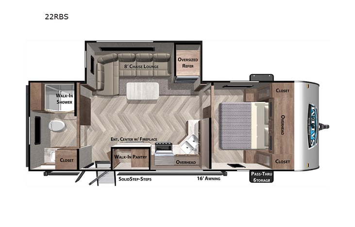 Representative floor plan provided by a trusted RVshare partner.