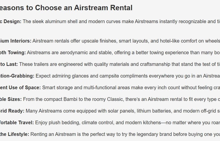 10 Reason To Choose Airstream