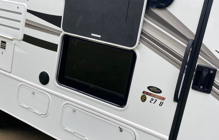 Exterior TV with Blue tooth exterior speakers