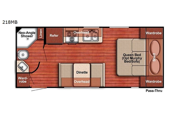 Representative floor plan provided by a trusted RVshare partner.