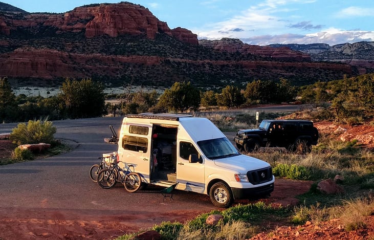 Relaxing after riding in Sedona