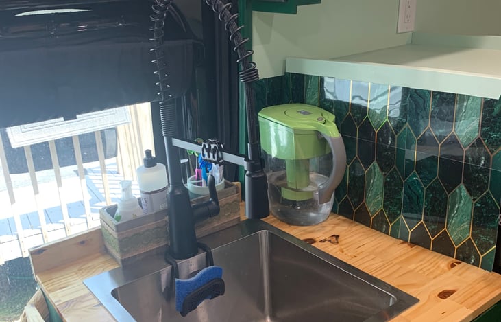 Brita filter attached with velcro