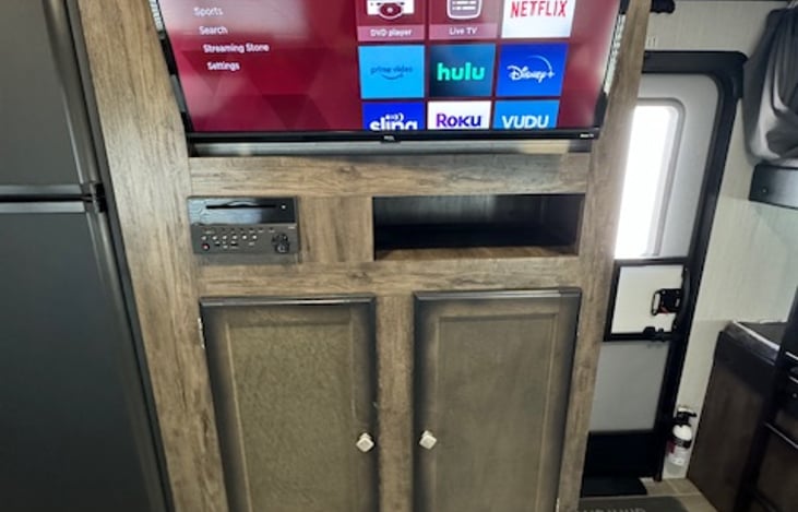 Roku TV & Bluetooth Friendly Stereo with speakers throughout