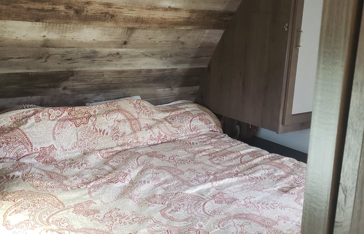 Residential queen bed, it's very comfy.