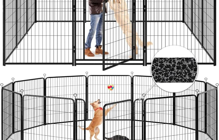 A portable dog fence is available.