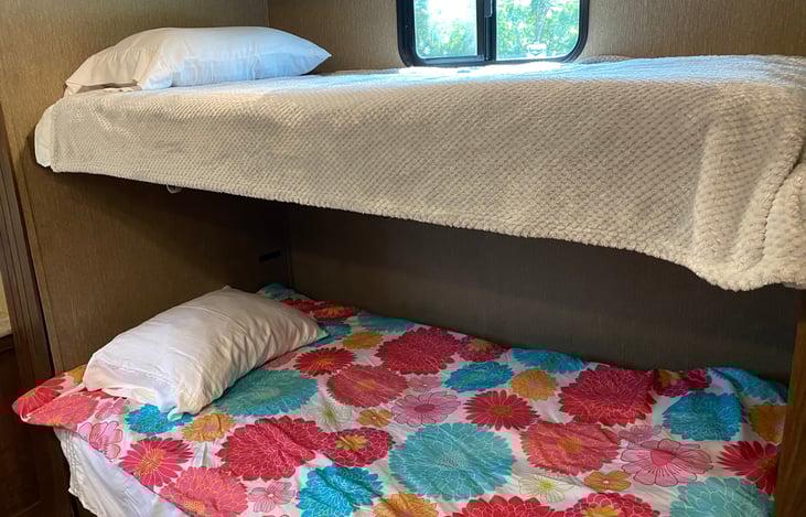 Bunkroom table converted to bed