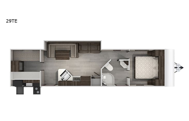 Representative floor plan provided by a trusted RVshare partner.