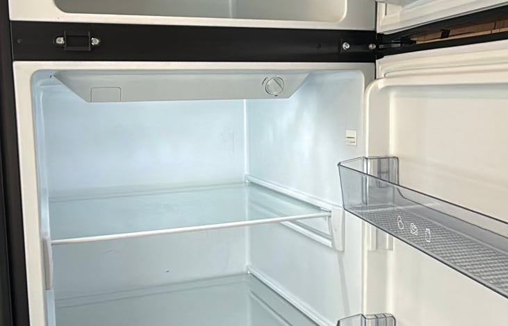 Large 8 cu ft Refrigerator with freezer on top.