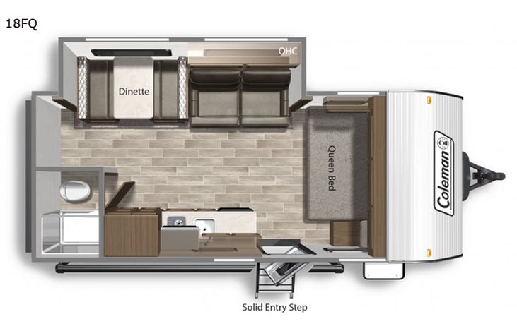 Representative floor plan provided by a trusted RVshare partner.