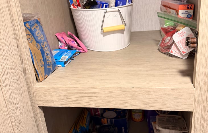 Lots of room in the pantry for your food