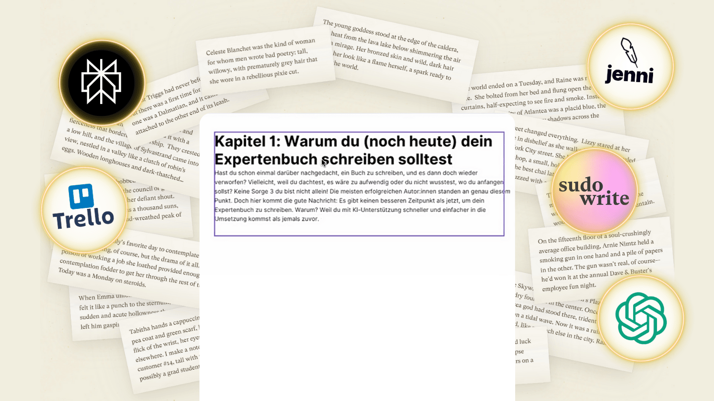 1. Kapitel deines Expertenbuches mit KI-Tools unterstützt