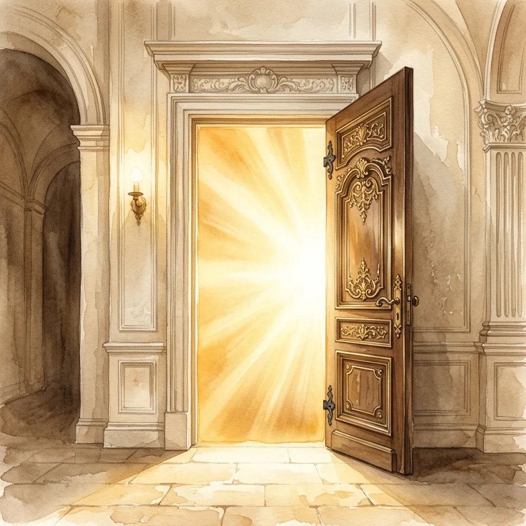Portal mit goldenem Licht