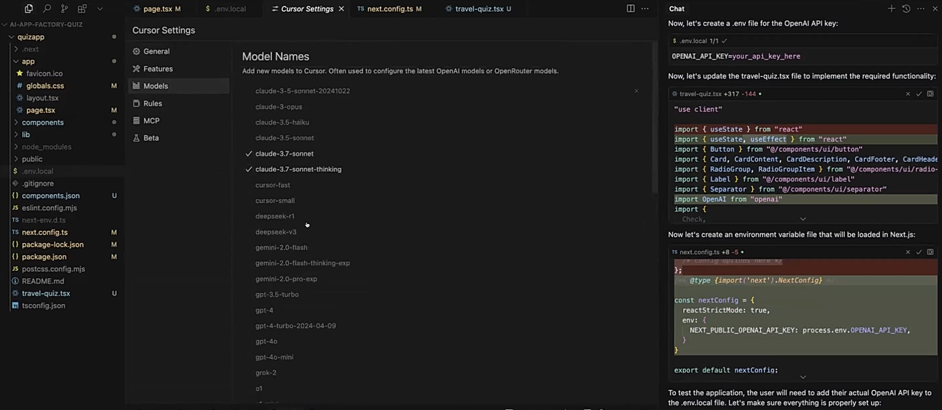 Cursor coding interface for web aplications