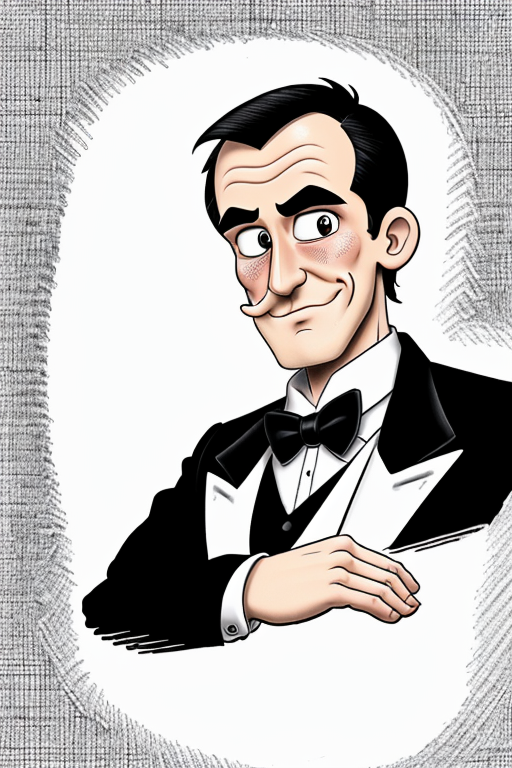 oil painting photo of a man in a tux