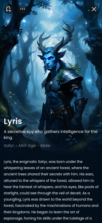 example character from rpg playbook