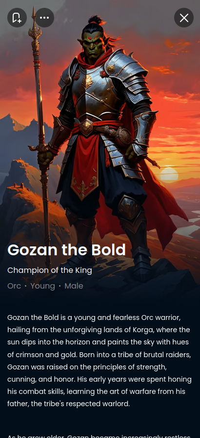 example character from rpg playbook