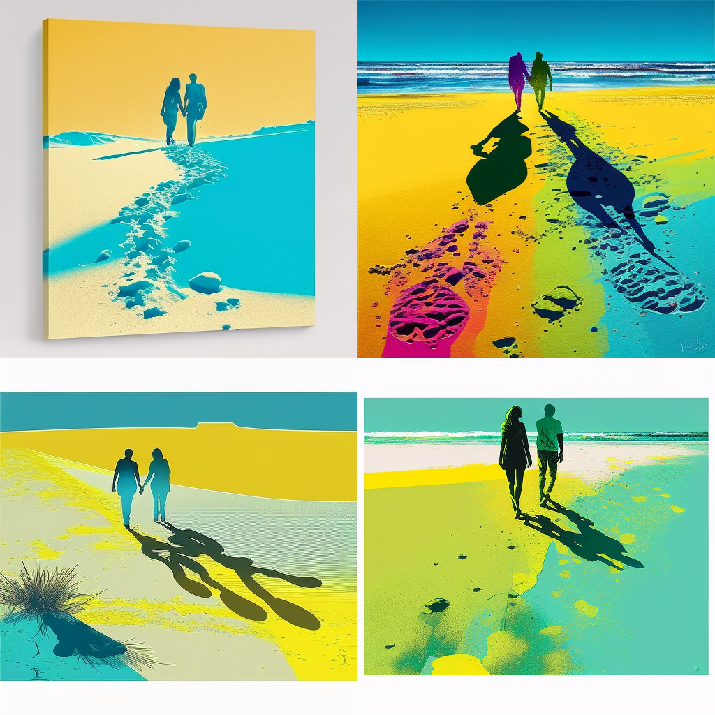 A Vibrant Beach Journey - Art Series 250