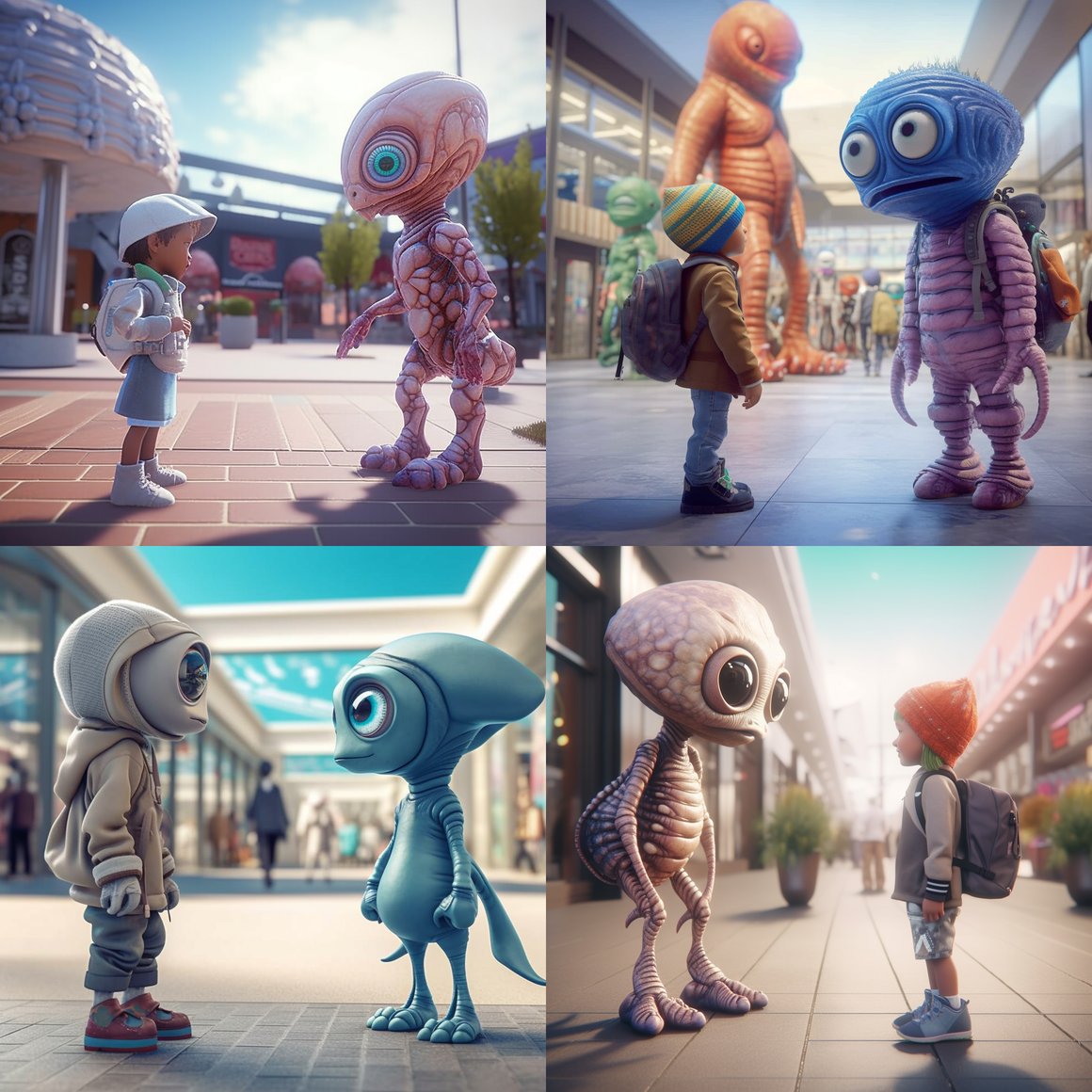 Midday Alien Debate: A Unreal Engine 5 Adventure