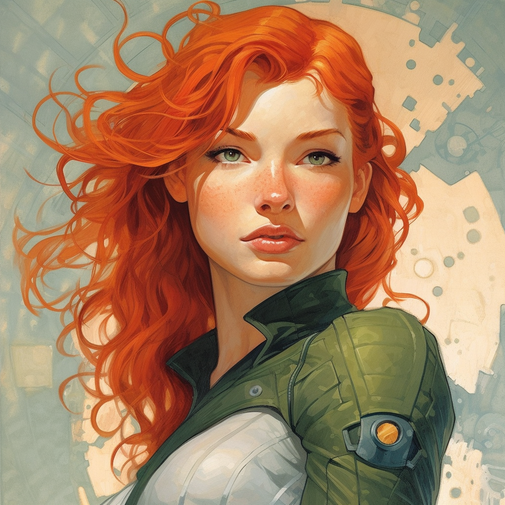 Resilient Beauty: A Portrait Amidst Chaos