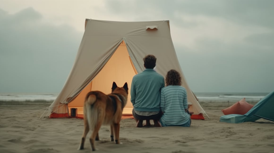 Summer Beach Cinema: A Couple's Mid-Journey Interlude