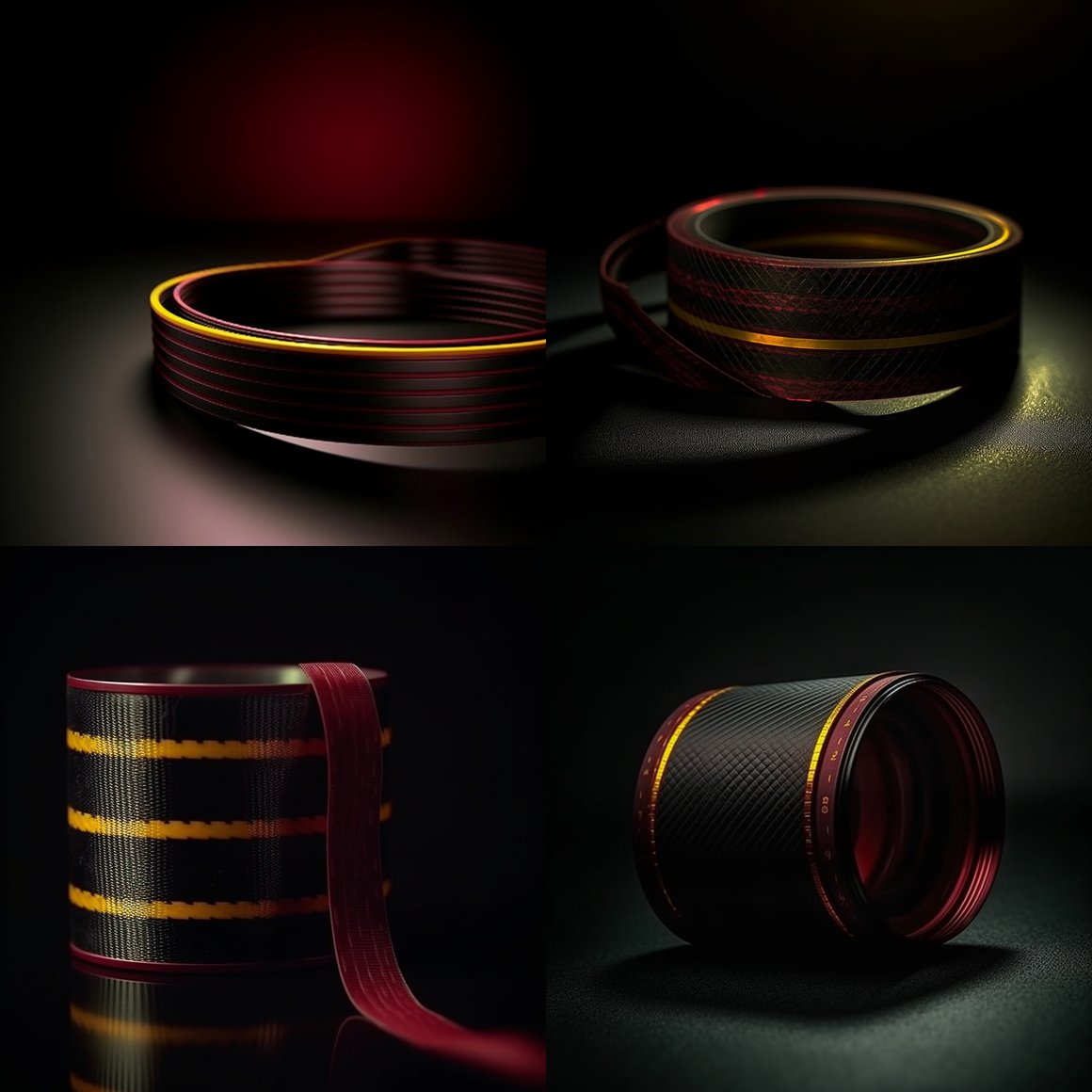 Cinematic Red Carbon Journey: Mid-way Prompt