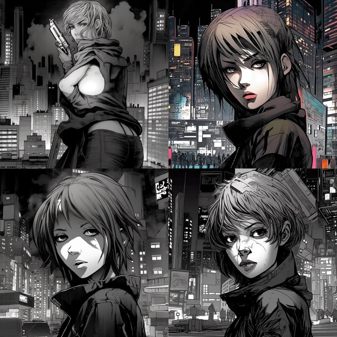 Neo Noir Anime Journey Transformation